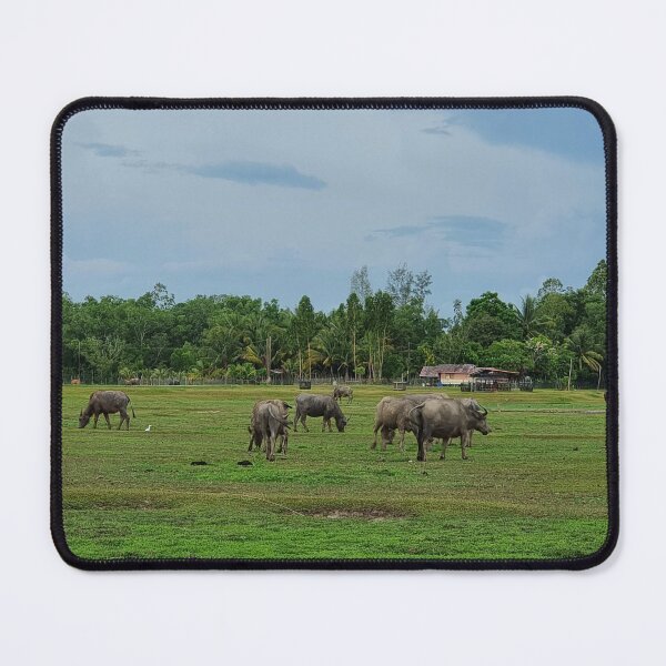 Item preview, Green Field with Buffaloes designed and sold by Sunshine-Asawa.