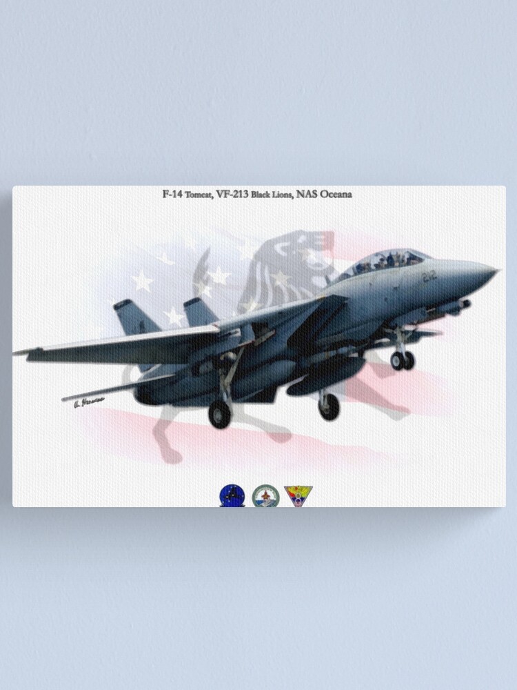 Grumman F 14 Tomcat Canvas Print By Ah Aviation Art Redbubble