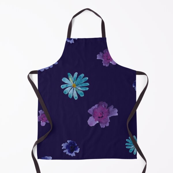 Artikelvorschau, Violet daisy flower blue simple pattern watercolor entworfen und verkauft von Yana Mustafina | Boho Soulful Designs.