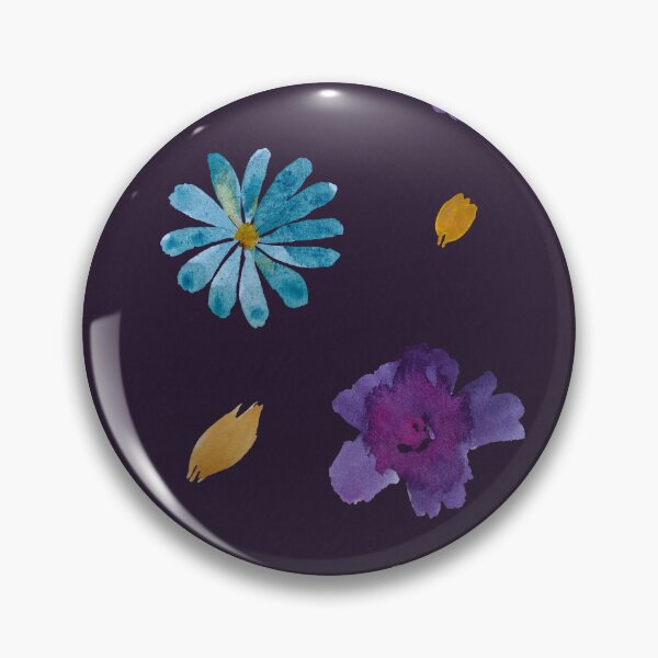 Artikelvorschau, Viola daisy peony petal violet pattern watercolor entworfen und verkauft von Yana Mustafina | Boho Soulful Designs.