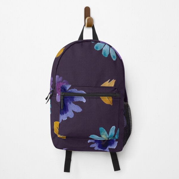 Aperçu de l'œuvre Viola daisy peony petal violet pattern watercolor créée et vendue par Yana Mustafina | Boho Soulful Designs.
