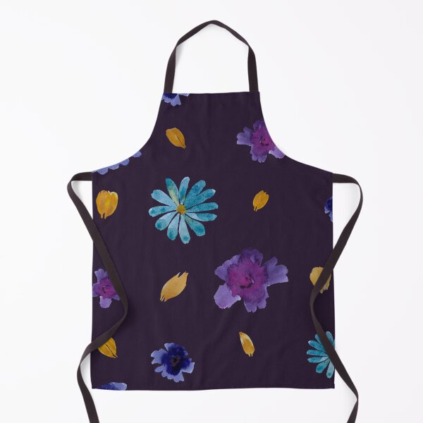 Item preview, Viola daisy peony petal violet pattern watercolor designed and sold by Yana Mustafina | Boho Soulful Designs.