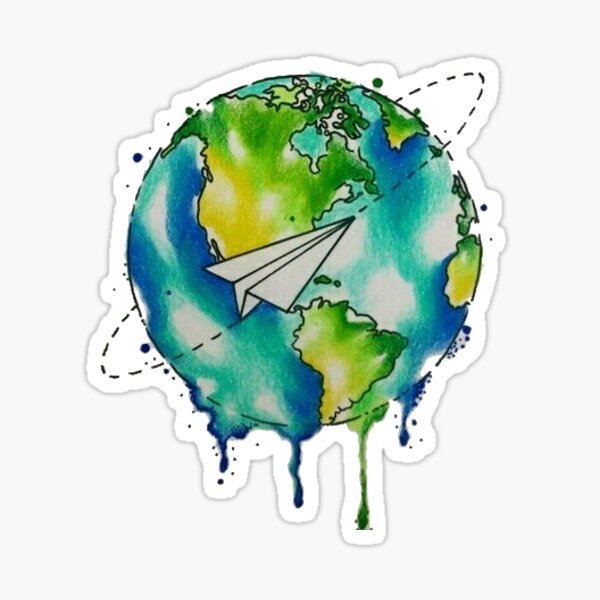 colorful earth Sticker