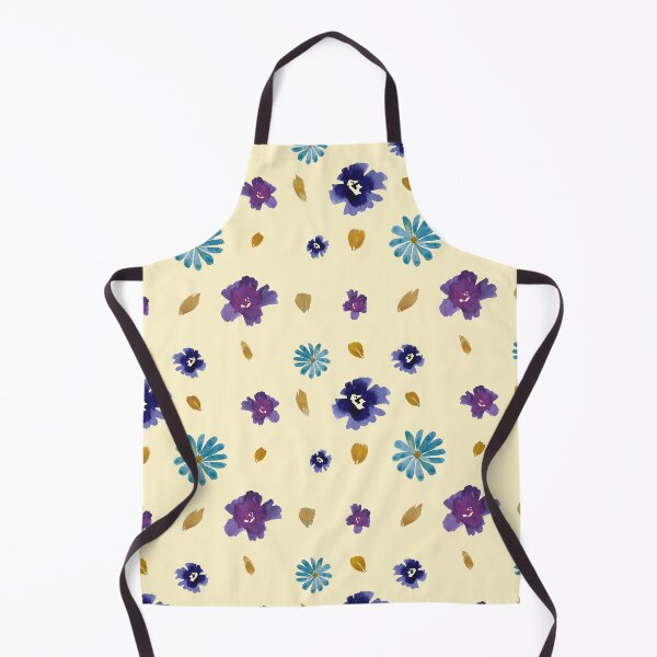 Item preview, Viola daisy peony petal beige pattern watercolor designed and sold by Yana Mustafina | Boho Soulful Designs.