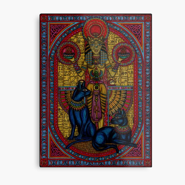 bastet, bast the cat goddess Metal Print