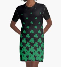 Irish Shamrock Art Graphic T-Shirt Dress