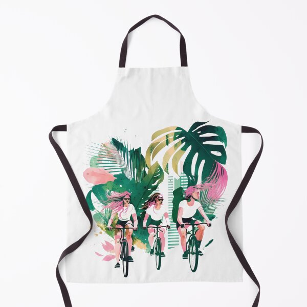 Item preview, City Cyclists in Adela Pink and Green T-Shirt designed and sold by bricoartv.