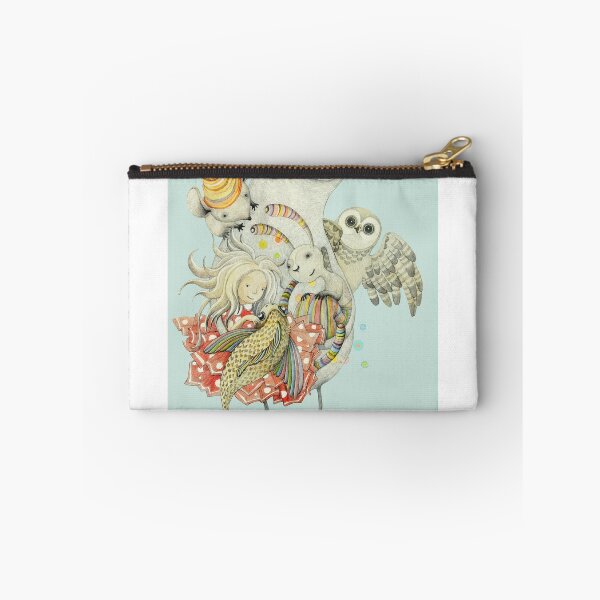 Item preview, little girl playing with her animal friends designed and sold by alomituso.