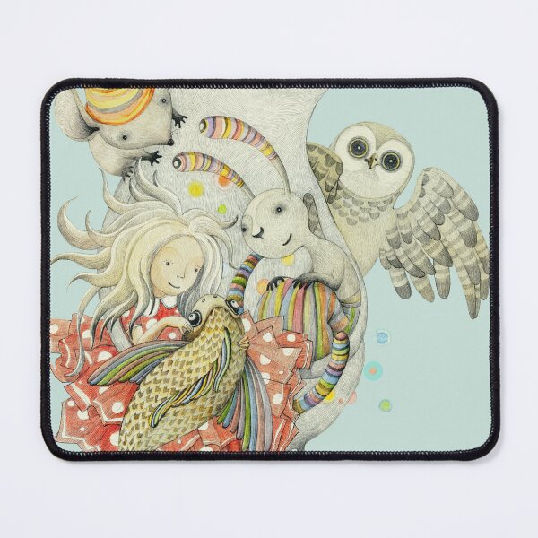 Item preview, little girl playing with her animal friends designed and sold by alomituso.