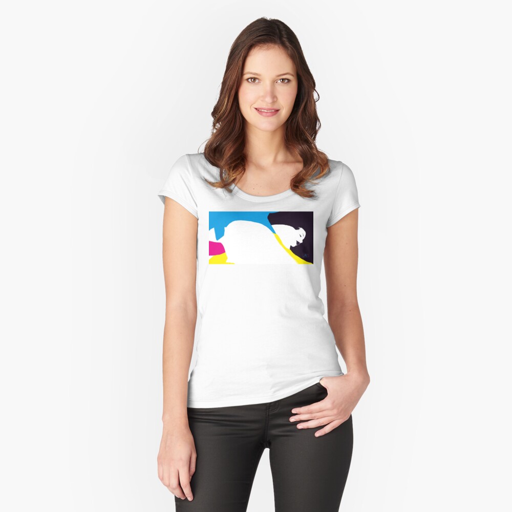 quadricromia quattro Fitted Scoop T-Shirt
