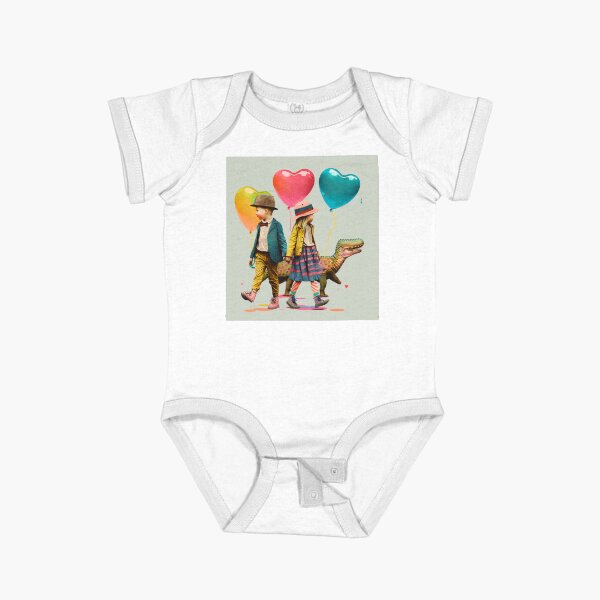 Friendship by iServalan Illustration Kids' Art by Tale Teller Club and Toddle Poddle Books Short Sleeve Baby One-Piece