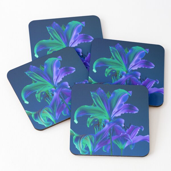 Item preview, Lily flowers in blue light designed and sold by alomituso.