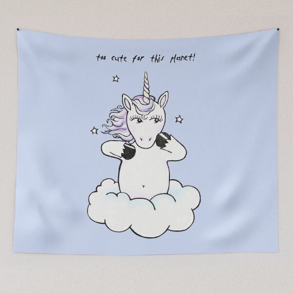 Item preview, Too cute for this planet! (Unicorn) designed and sold by mediunicorn.