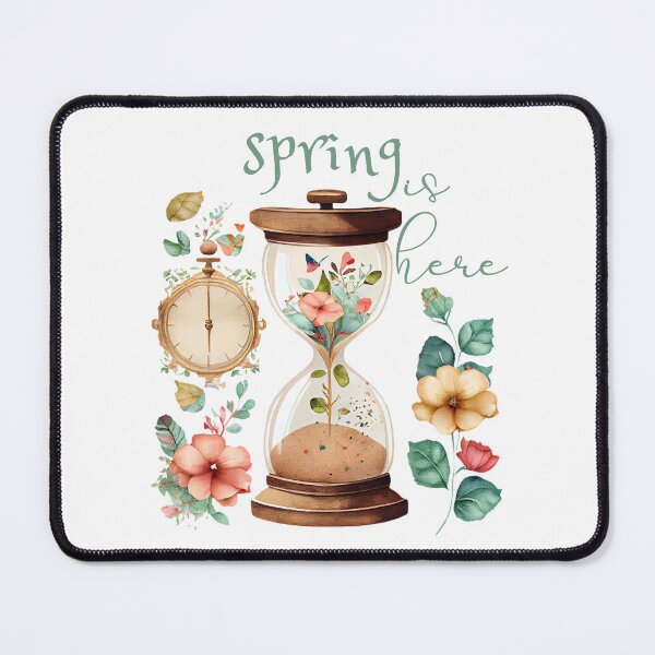 Item preview, Spring Is Here - Watercolour Hourglass and Flowers  designed and sold by CreativNode.