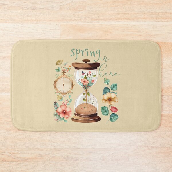 Item preview, Spring Is Here - Watercolour Hourglass and Flowers  designed and sold by CreativNode.