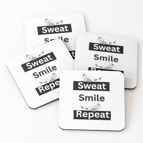 Item preview, Fitness Motivation - Sweat. Smile. Repeat. designed and sold by BobbyTee Merch.