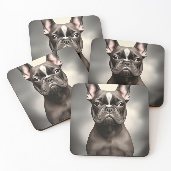 Item preview, portrait of a french bulldog designed and sold by JuliVogel.