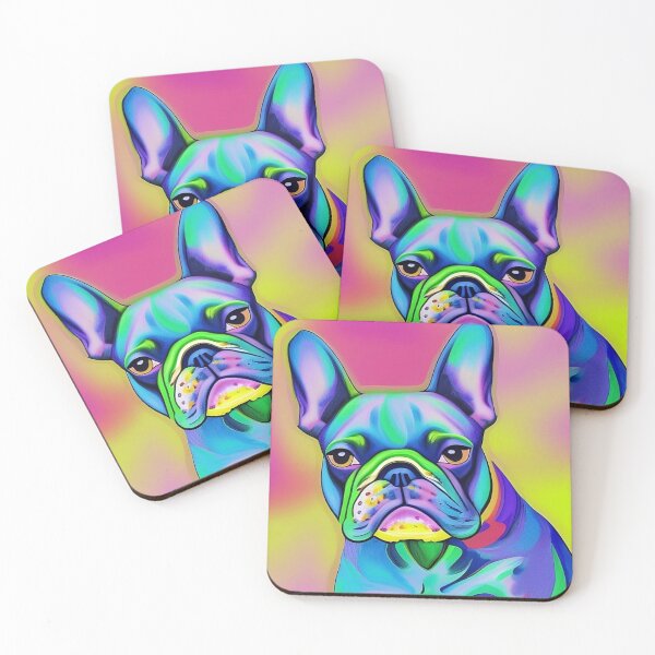 Item preview, colorful french bulldog portrait designed and sold by JuliVogel.