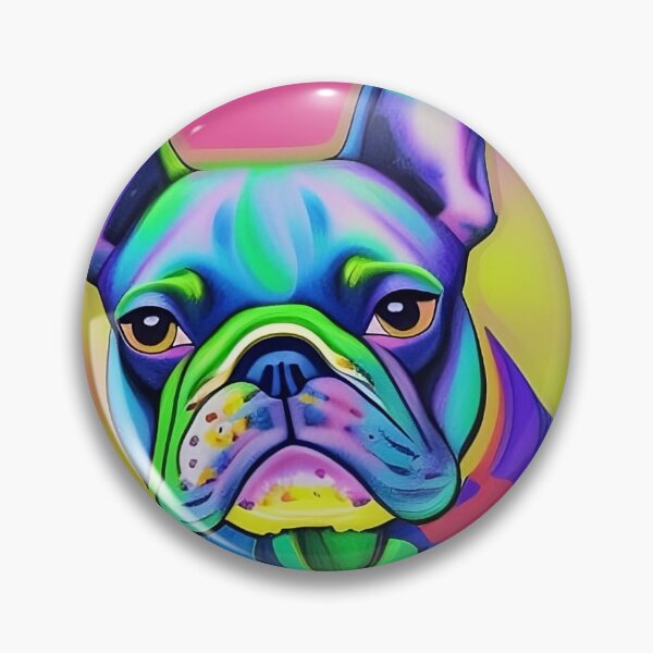 Item preview, colorful french bulldog portrait designed and sold by JuliVogel.
