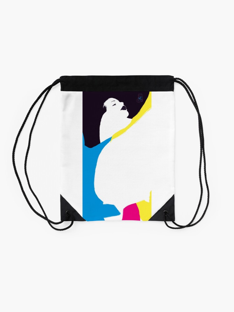 Alternate view of quadricromia quattro Drawstring Bag
