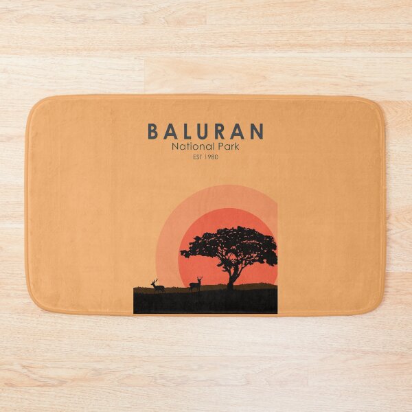 Item preview, Baluran National Park Indonesia Travel Art Vintage designed and sold by KrisSidDesigns.
