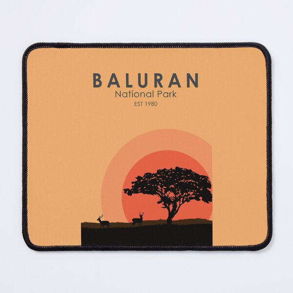Item preview, Baluran National Park Indonesia Travel Art Vintage designed and sold by KrisSidDesigns.