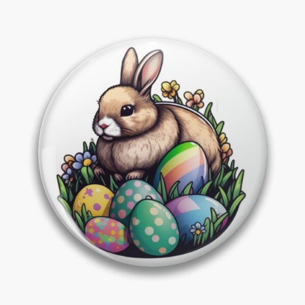 Item preview, Ester Bunny Rabbit with Easter Eggs designed and sold by DigitalMandy.