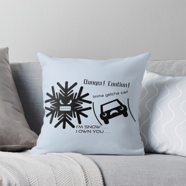 Item preview, Angry Snowflake vs. Frightened Car - Hilarious Snow Driving Safety Sign - Warning Sign designed and sold by aphelionrhode.
