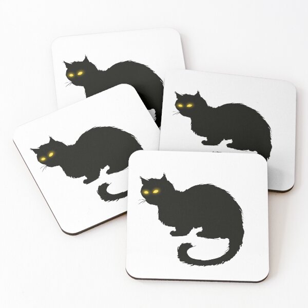 Item preview, balck cat yellow yes designed and sold by rubensrochaarts.