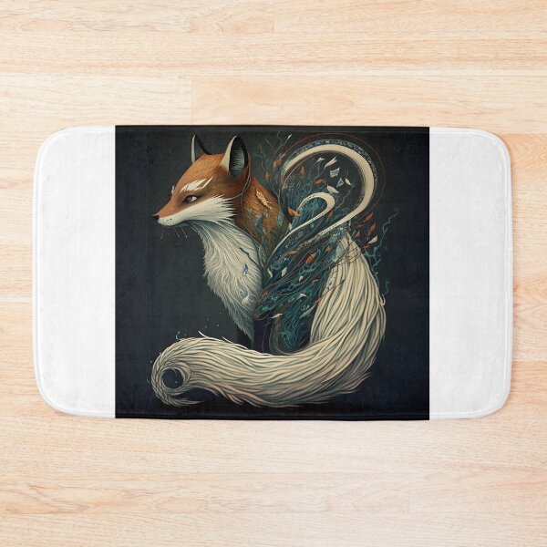 Item preview, Fox & Wisps - TeaKitsune Fox Yokai  designed and sold by Yagyesh Yadav.