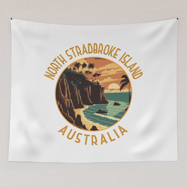 Item preview, North Stradbroke Island Australia Distressed Circle designed and sold by KrisSidDesigns.