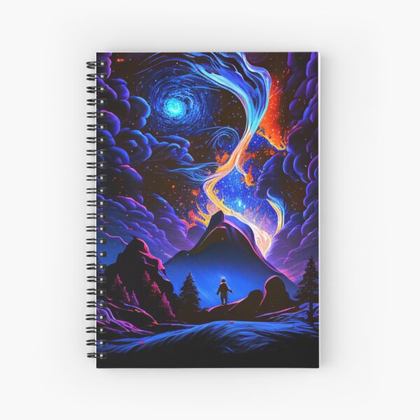 Play of colors of a magical night Spiral Notebook