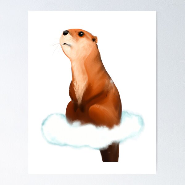 Item preview, Cute Sea Otter Digital Art Best Design designed and sold by MerchGiants.