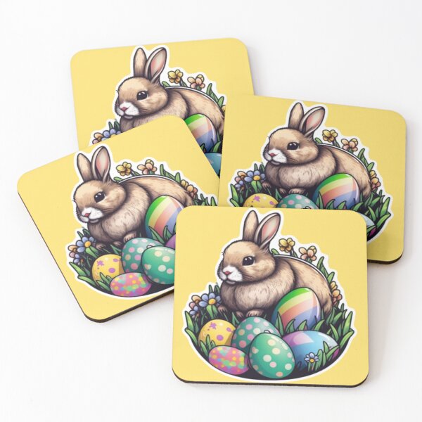 Item preview, Ester Bunny Rabbit with Easter Eggs designed and sold by DigitalMandy.