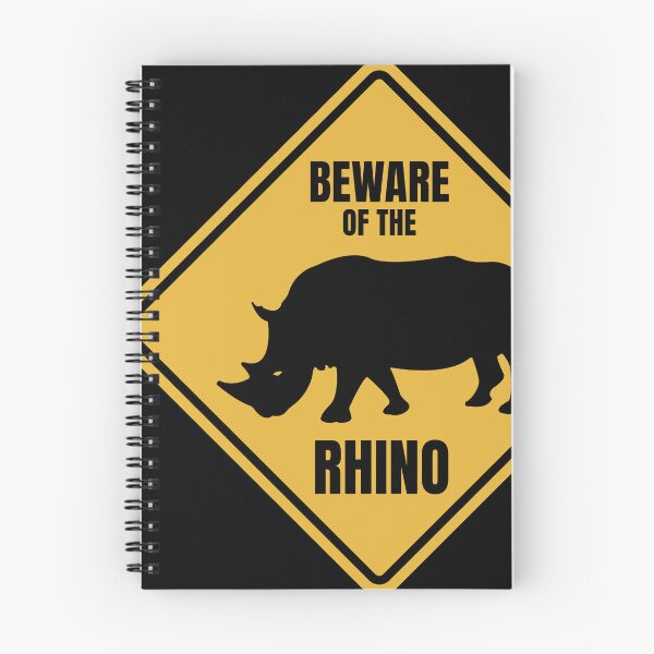Item preview, Rhino Rhinoceros Road Sign designed and sold by GEEK-FACTORY-EU.