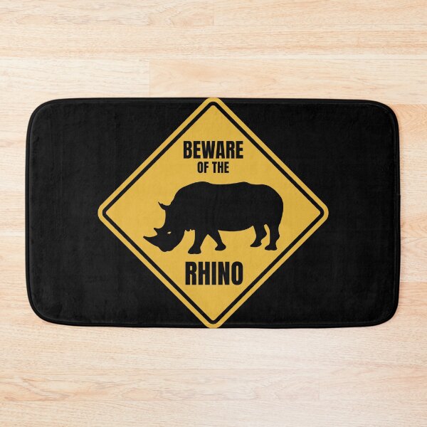 Item preview, Rhino Rhinoceros Road Sign designed and sold by GEEK-FACTORY-EU.