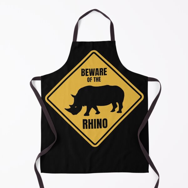 Item preview, Rhino Rhinoceros Road Sign designed and sold by GEEK-FACTORY-EU.