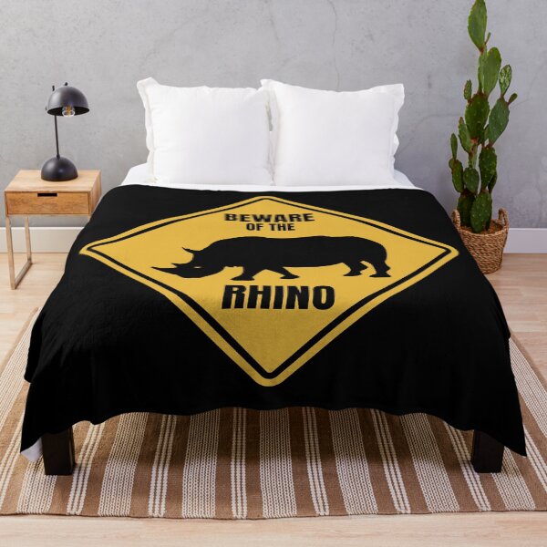 Item preview, Rhino Rhinoceros Road Sign designed and sold by GEEK-FACTORY-EU.