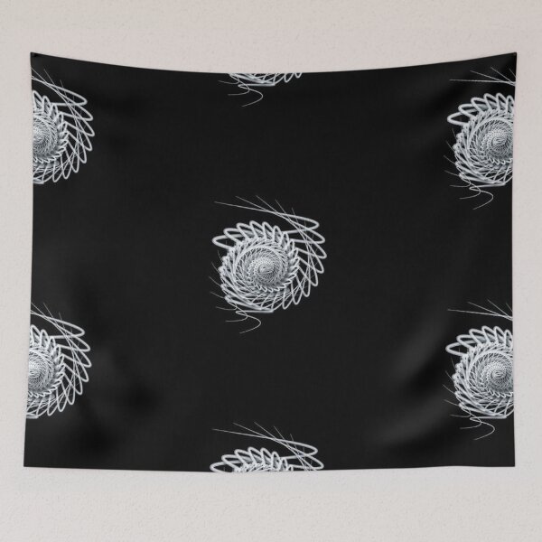Item preview, White thread in embroidery like in a black background designed and sold by ThamaraiSelvi.