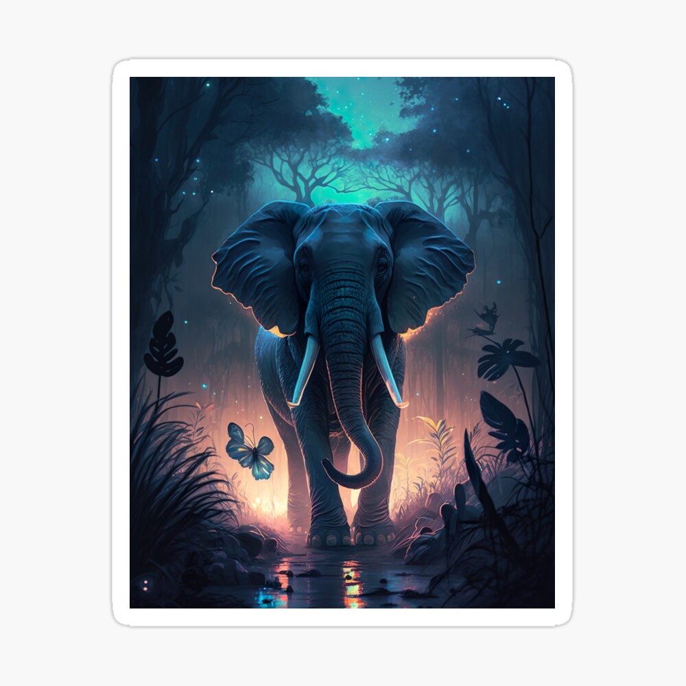Diamond Painting Glow in the Dark - Elephant