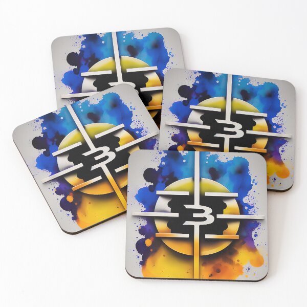 Item preview, Bitcoin blue and yellow splash designed and sold by whatcryptodo.