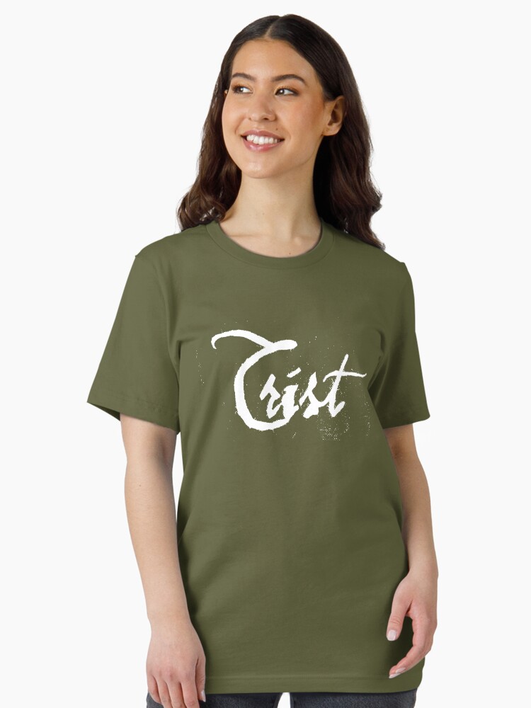 TRIST distressed black metal logo text