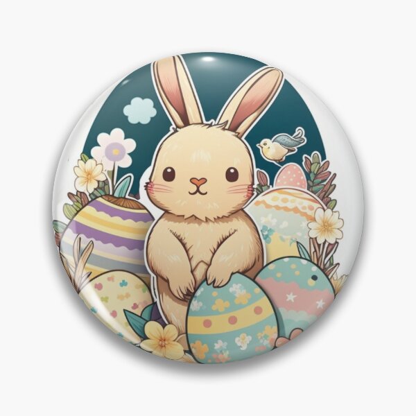 Item preview, Ester Bunny Rabbit with Easter Eggs designed and sold by DigitalMandy.