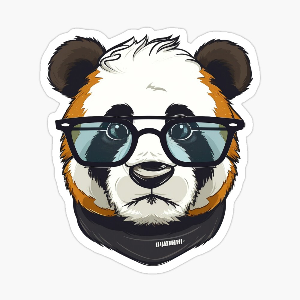 Panda With Glasses Magnet for Sale by jeanmbart