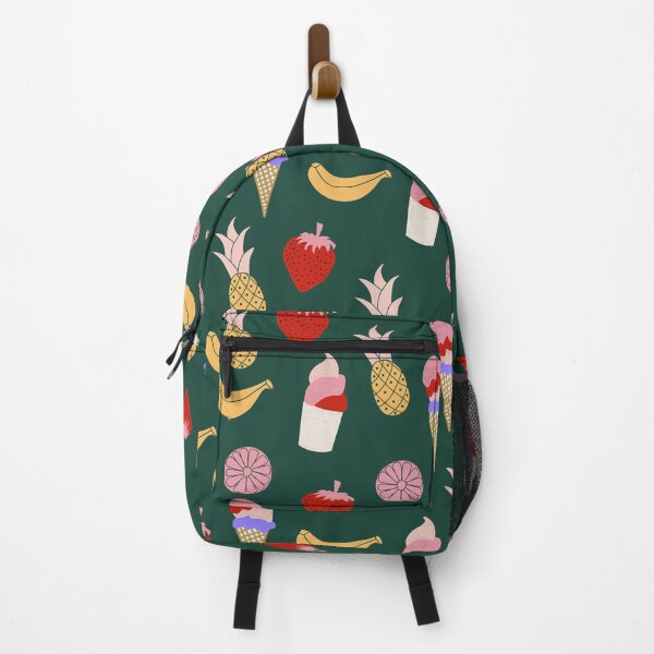 Item preview, Fruits and ice cream pattern in green designed and sold by IlustraDeni.