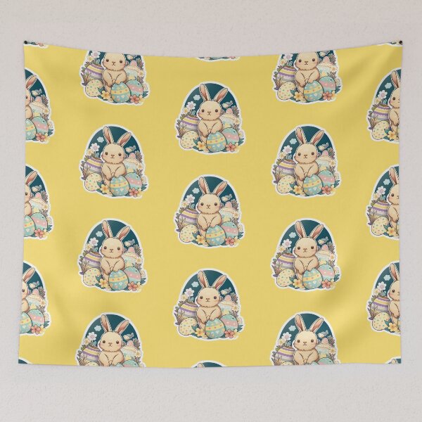 Item preview, Ester Bunny Rabbit with Easter Eggs designed and sold by DigitalMandy.