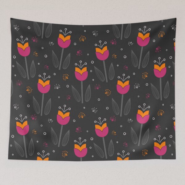 Item preview, Abstract Tulip on Anthracite designed and sold by BuBuchi.