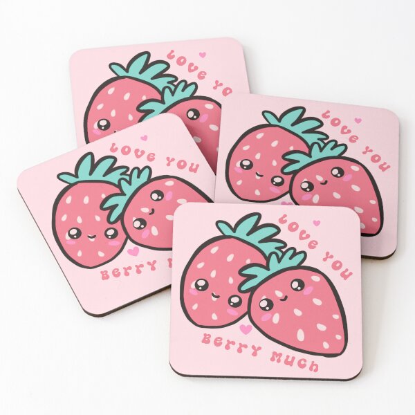 Item preview, Love you berry much am adorable strawberries pun for a cute couple  designed and sold by Yarafantasyart.