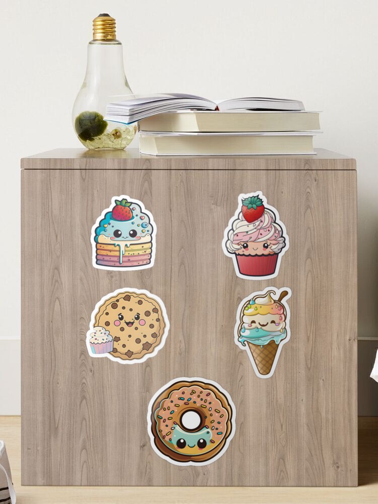 Cupcake Cookies Milkshake Cakes Sticker for Sale by y4shiro