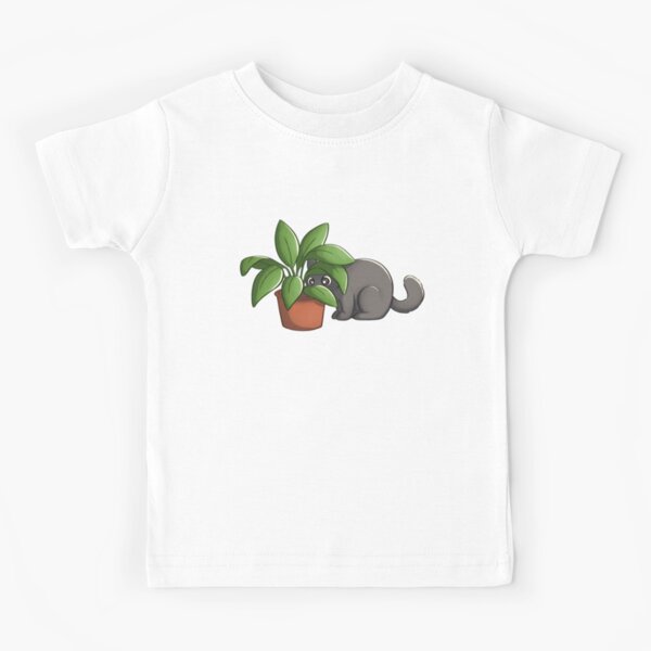 Cat And Plant Kids T-Shirt